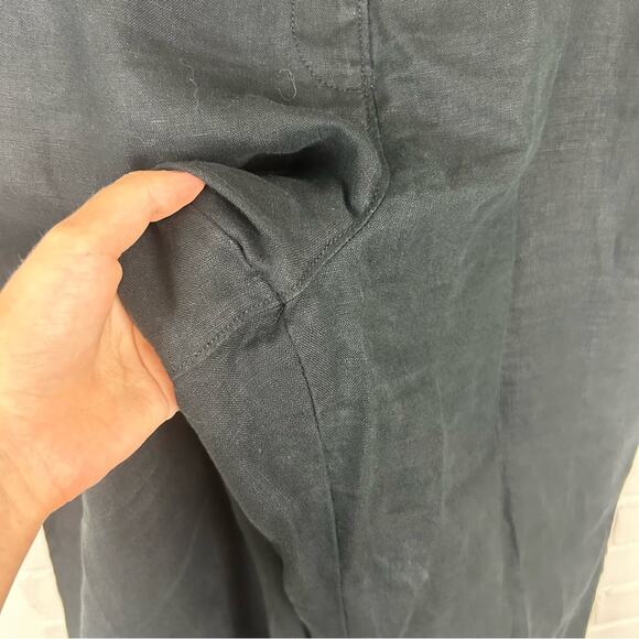 L.L.Bean 100% Linen Black Classic Fit Pants Size 18 - Picture 7 of 10